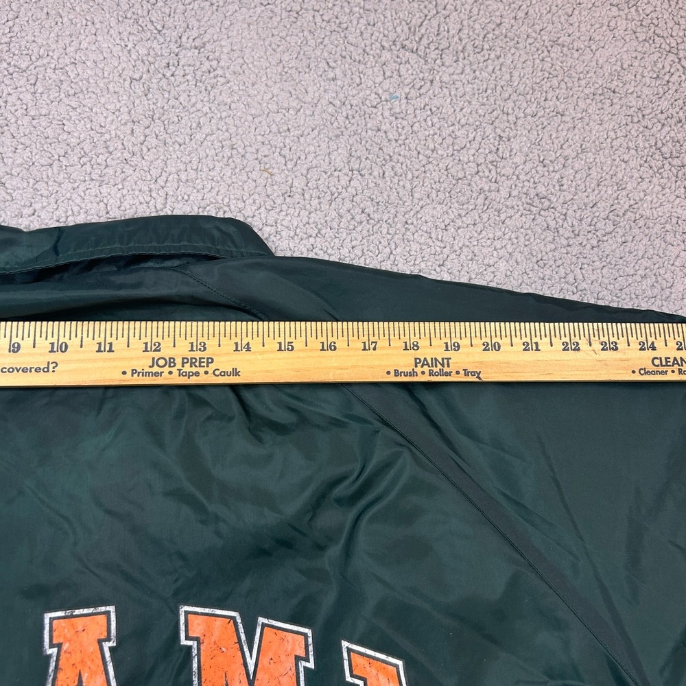 Vtg Miami‎ Hurricanes Green Jacket Logo7 Green Mens Size Large - Picture 10 of 10